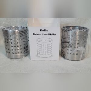 New! KSENDALO Stainless Steel Utensil Holder Set of 2